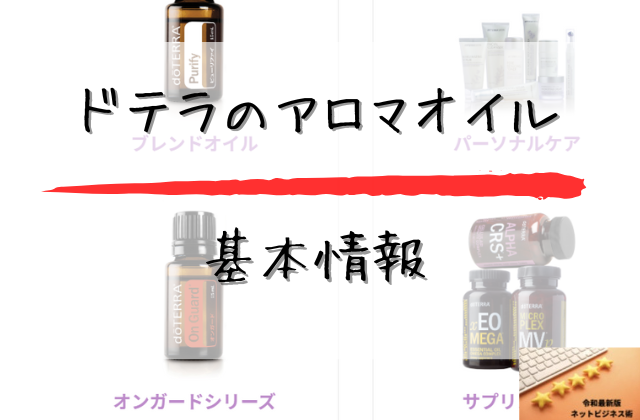 ドテラのアロマオイルの基本情報と書かれた画像